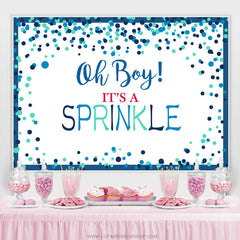 Oh Boy, c'est une toile de fond de douche de bébé simple saupoudrée