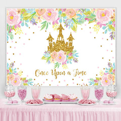 Il était une fois une toile de fond florale pour le 1er anniversaire de la princesse