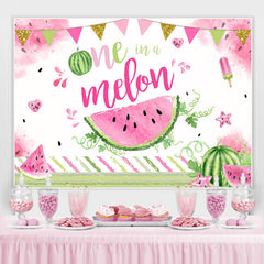 One in A Melon Summer Watermelon 1er anniversaire Toile de fond