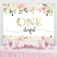Une toile de fond photo florale simple pour l'anniversaire des filles
