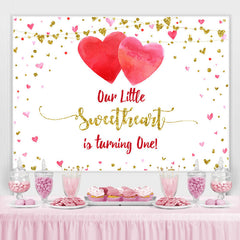 Notre ch¨¦rie de liti¨¨re tourne une toile de fond du 1er anniversaire de paillettes d'or