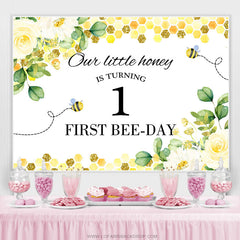 Notre petit miel tourne la toile de fond de la fête du 1er anniversaire