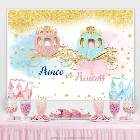 Toile de fond rose bleu scintillant prince ou princesse douche de bébé