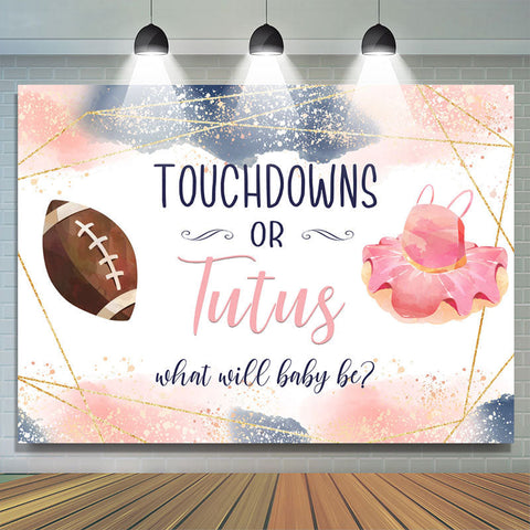 Touchdowns de paillettes bleu rose ou toile de fond de douche de bébé Tutus