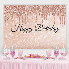 Toile de fond de photo d'anniversaire de puce flash bokeh rose pour fille