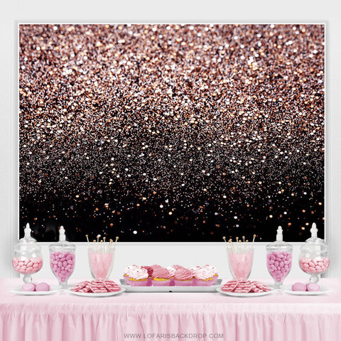 Bokeh Rose Glitter Noir Joyeux Anniversaire Toile de Fond