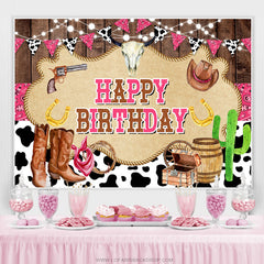 Fond d'anniversaire rose Bunting Board Ranch pour fille
