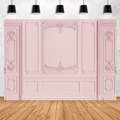 Toile de Fond de fête d'anniversaire de thème de porte rose pour fille