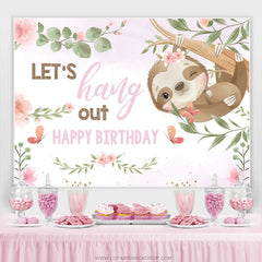 Floral rose et animal permet de sortir la toile de fond d'anniversaire