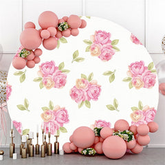 Fond D'anniversaire De Filles Rondes Florales Et Vertes Roses