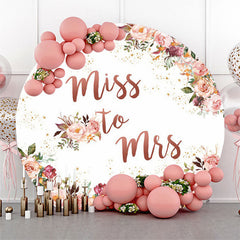 Décorations de toile de fond de mariage de cercle de points floraux roses