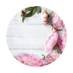Fleurs Roses En Bois Joyeux Anniversaire Printemps Toile De Fond