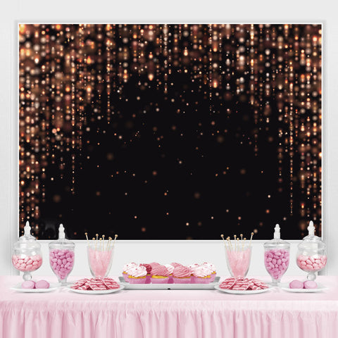 Toile de fond rose joyeux anniversaire noir paillettes pour fille