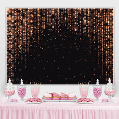 Toile de fond rose joyeux anniversaire noir paillettes pour fille