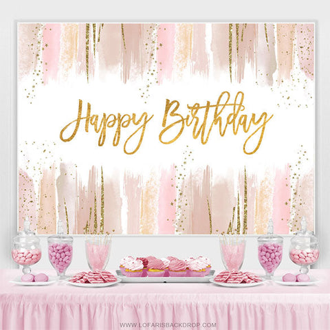 Toile de fond douce en or rose pour la fête d'anniversaire de fille