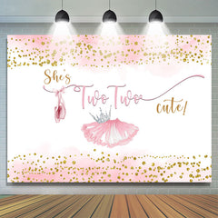 Jupe rose paillettes d'or mignon 2e Anniversaire Toile de Fond