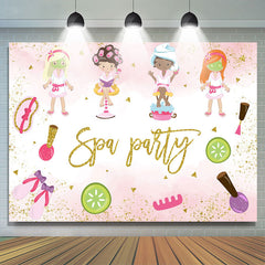 Toile de fond de joyeux anniversaire de fête de spa rose pour les filles
