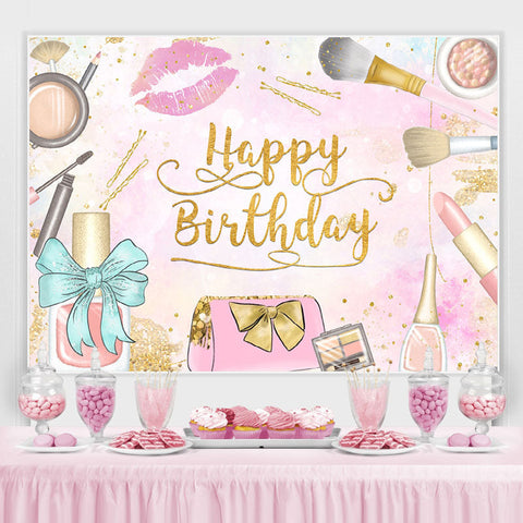 Toile de fond rose aquarelle joyeux anniversaire pour fille