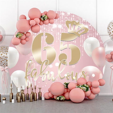 Fond de cercle d'anniversaire de paillettes de ballon blanc rose