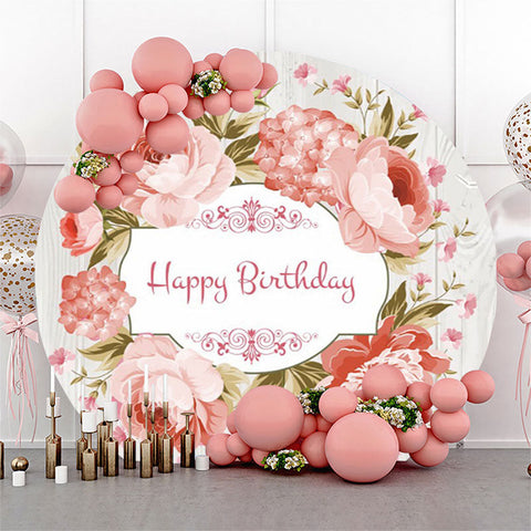 Toile de fond d'anniversaire en bois blanc couronne rose pour les filles