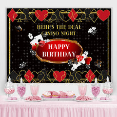 Cartes ¨¤ jouer Happy Birthday Toile de fond noire pour homme