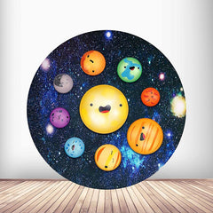 Pop It Galaxy Thème Joyeux Anniversaire Décors Ronds