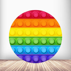 Pop It – arrière-plans ronds de fête d'anniversaire de couleur arc-en-ciel