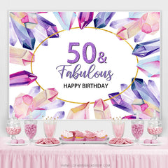 Jolie toile de fond de cristal 50 et fabuleux joyeux anniversaire