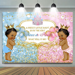 Toile de fond de douche de bébé prince ou princesse pour la fête