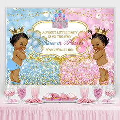 Toile de fond de douche de bébé prince ou princesse pour la fête
