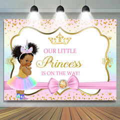 Toile de fond de douche de bébé thème princesse et rose pour fille
