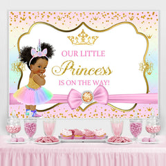 Toile de fond de douche de bébé thème princesse et rose pour fille