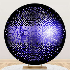 Fond De Fête D'anniversaire Noir Rond Brillant Bokeh Violet