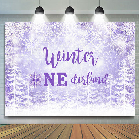 Flocon de neige violet Winter One Derland Toile de fond pour fille