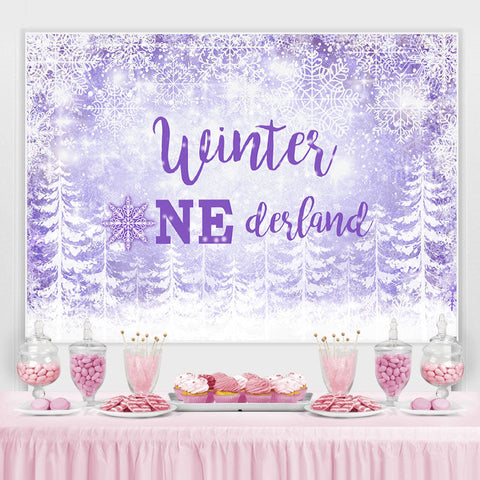 Flocon de neige violet Winter One Derland Toile de fond pour fille