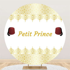 Red Hat Petit Prince Rond Or Blanc Baby Shower Backdorp