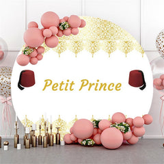 Red Hat Petit Prince Rond Or Blanc Baby Shower Backdorp