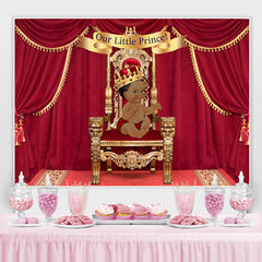 Toile de fond de douche de bébé Notre Petit Prince rouge pour garçon