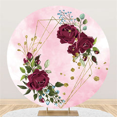 Fond de cercle joyeux anniversaire thème rose rouge rose
