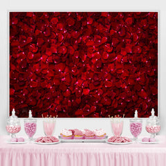 Toile de fond de fête d'anniversaire à thème de roses rouges pour les femmes