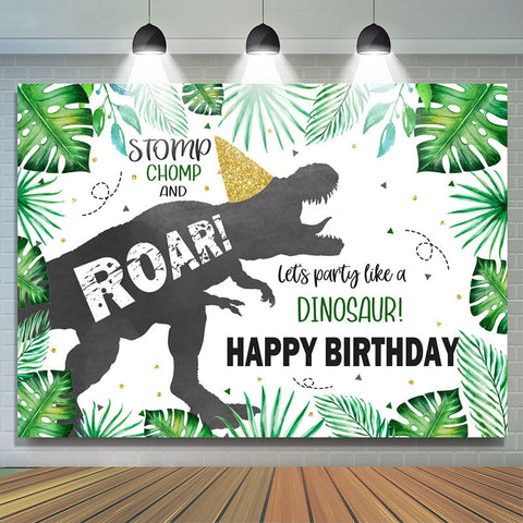 Roar Jungle Forest Tyrannosaurus Rex Anniversaire Toile de Fond