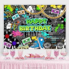 Toile de fond de fête d'anniversaire classique Rock Hip Hop
