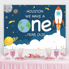Première fête d'anniversaire sur le thème de l'espace fusée