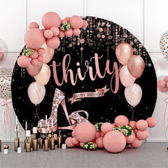 Toile de fond du 30e anniversaire de Bokeh de paillettes de diamant d'or rose
