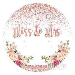 Toile de fond de cercle de mariage doux simple floral or rose