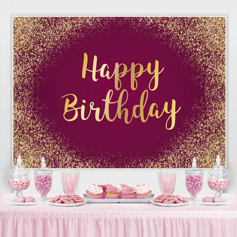 Toile de fond joyeux anniversaire rose rose et or scintillant