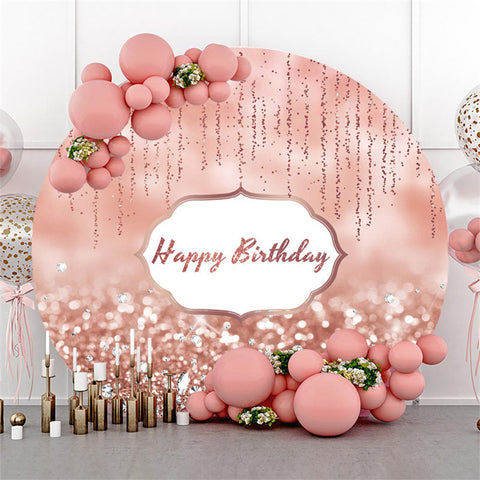 Rose Rose Bokeh Glitter Diamants Anniversaire Toile de Fond