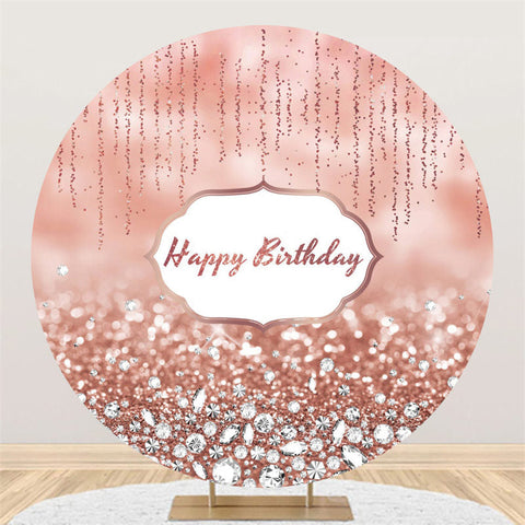 Rose Rose Bokeh Glitter Diamants Anniversaire Toile de Fond