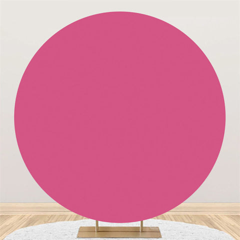Toile de fond de cercle de joyeux anniversaire de couleur unie rouge rose