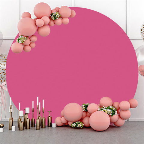 Toile de fond de cercle de joyeux anniversaire de couleur unie rouge rose